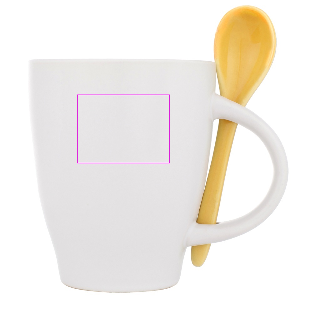 Ceramic mug with spoon 250 ml ARMANDO
