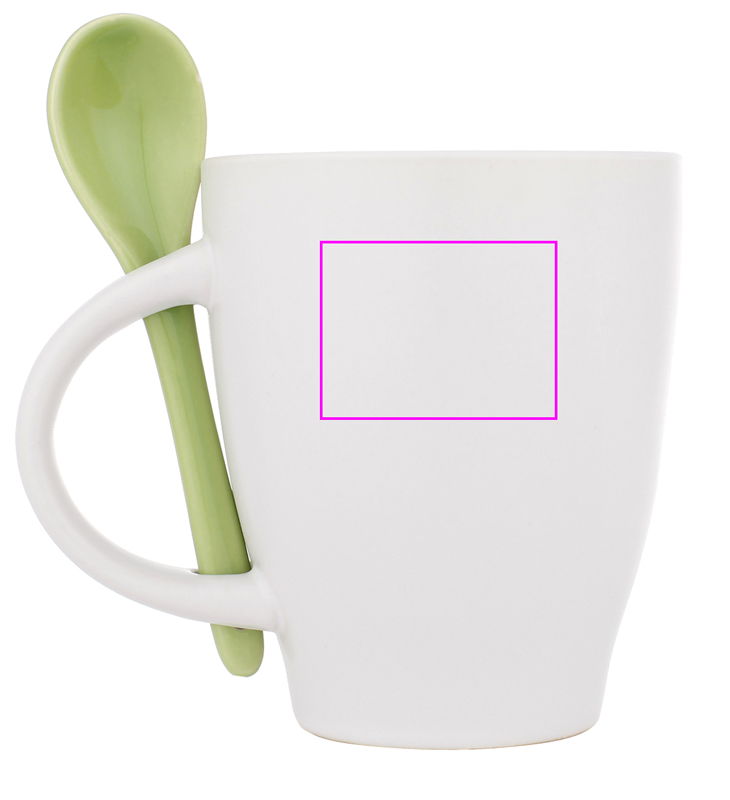 Ceramic mug with spoon 250 ml ARMANDO