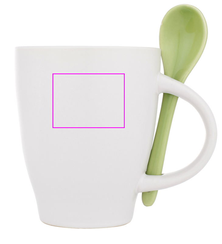 Ceramic mug with spoon 250 ml ARMANDO