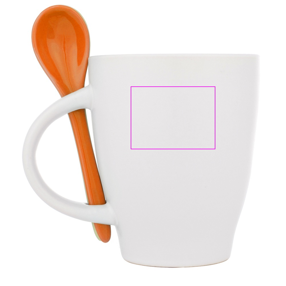 Ceramic mug with spoon 250 ml ARMANDO