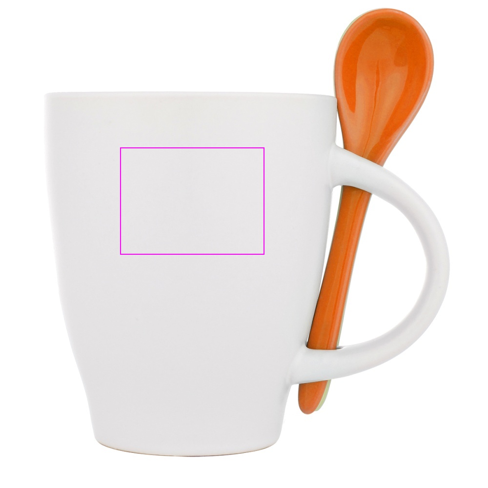 Ceramic mug with spoon 250 ml ARMANDO