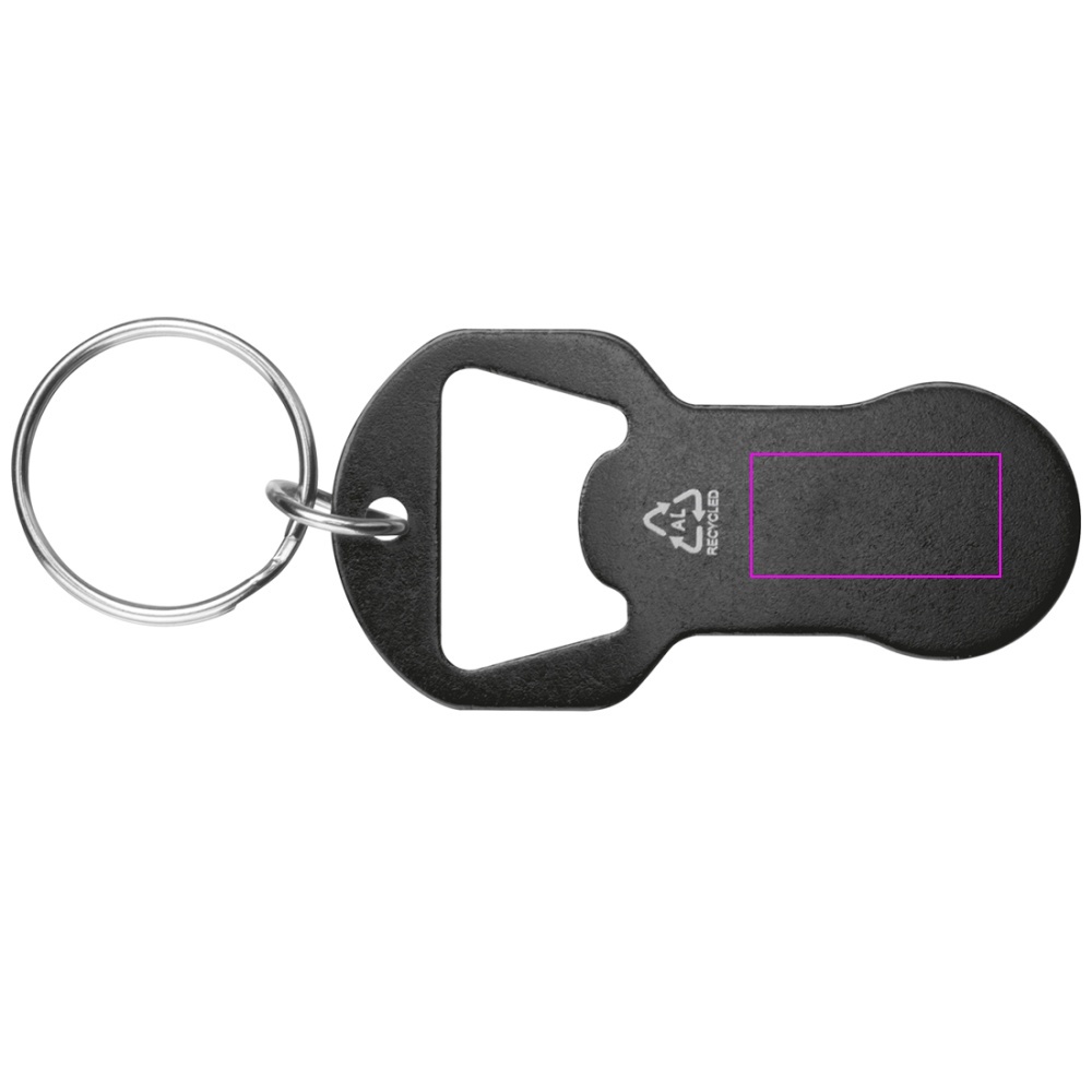 Keychain with bottle opener and shopping trolley token  OLIWIER