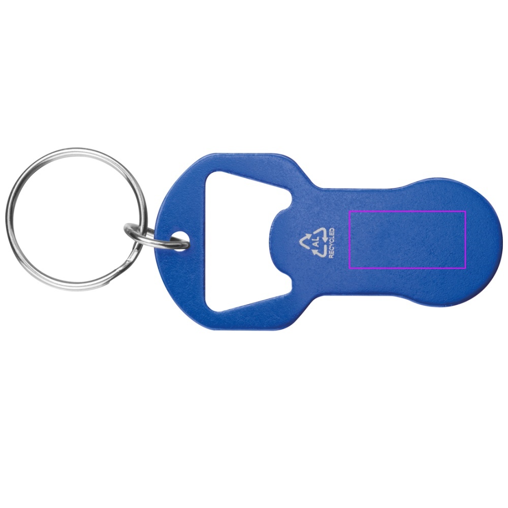 Keychain with bottle opener and shopping trolley token  OLIWIER
