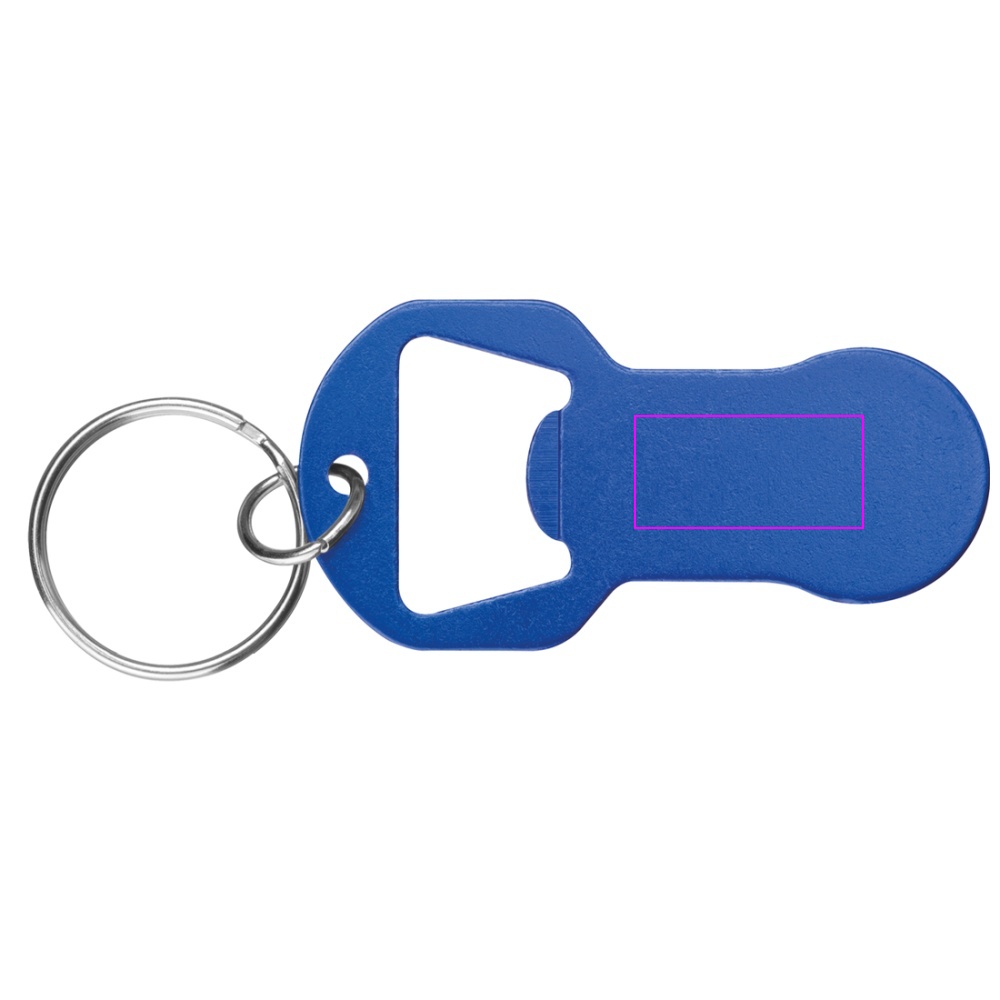 Keychain with bottle opener and shopping trolley token  OLIWIER