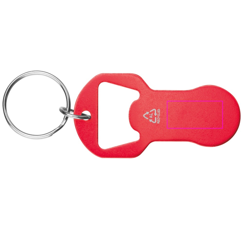 Keychain with bottle opener and shopping trolley token  OLIWIER
