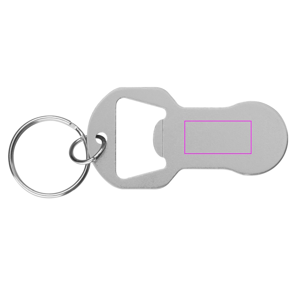 Keychain with bottle opener and shopping trolley token  OLIWIER