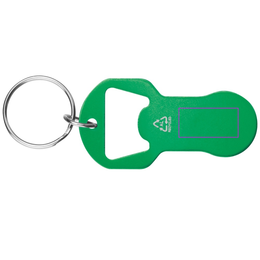 Keychain with bottle opener and shopping trolley token  OLIWIER