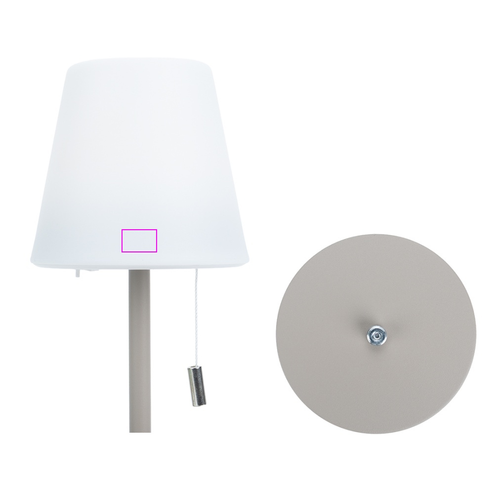 Tall color-changing lamp BRIDGET