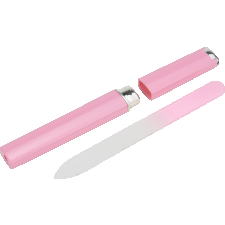 Glass nail files in a case