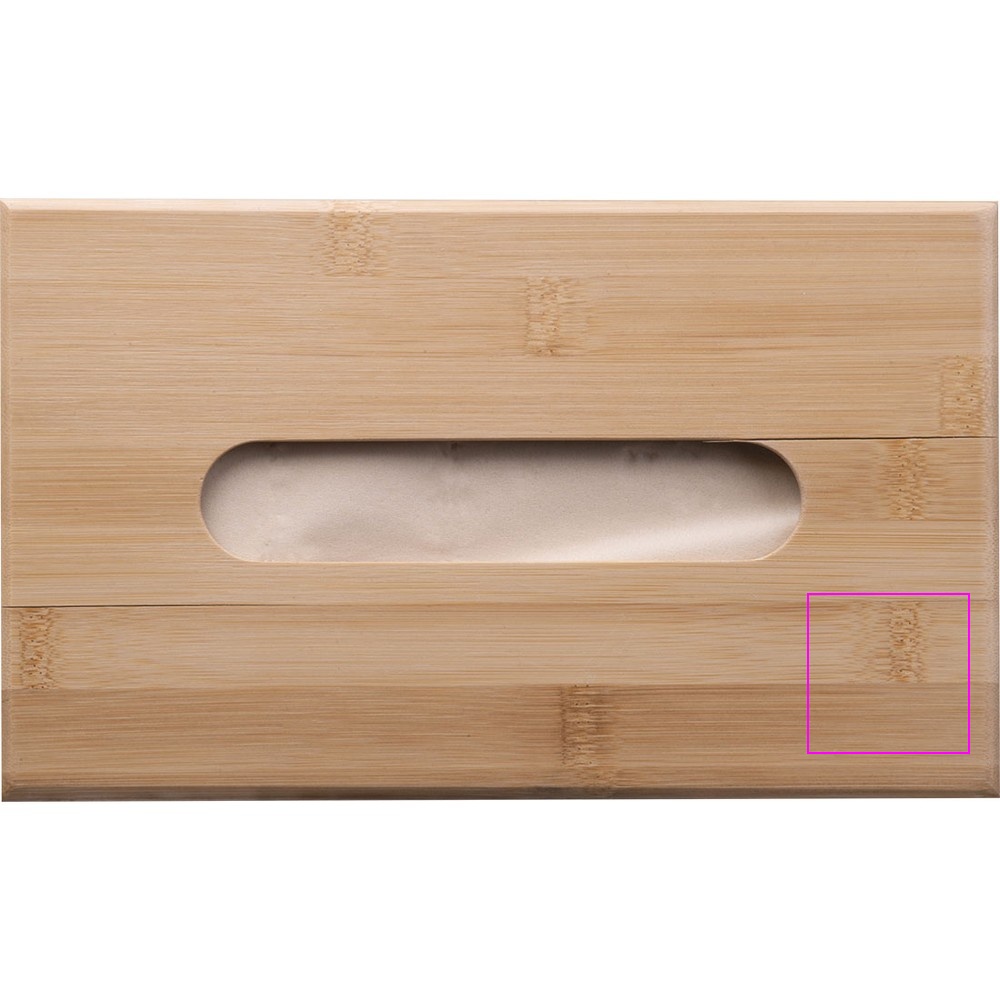 Bamboo box with cosmetic tissues ALISON
