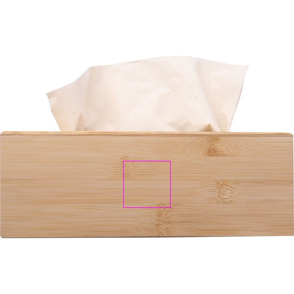 Bamboo box with cosmetic tissues ALISON