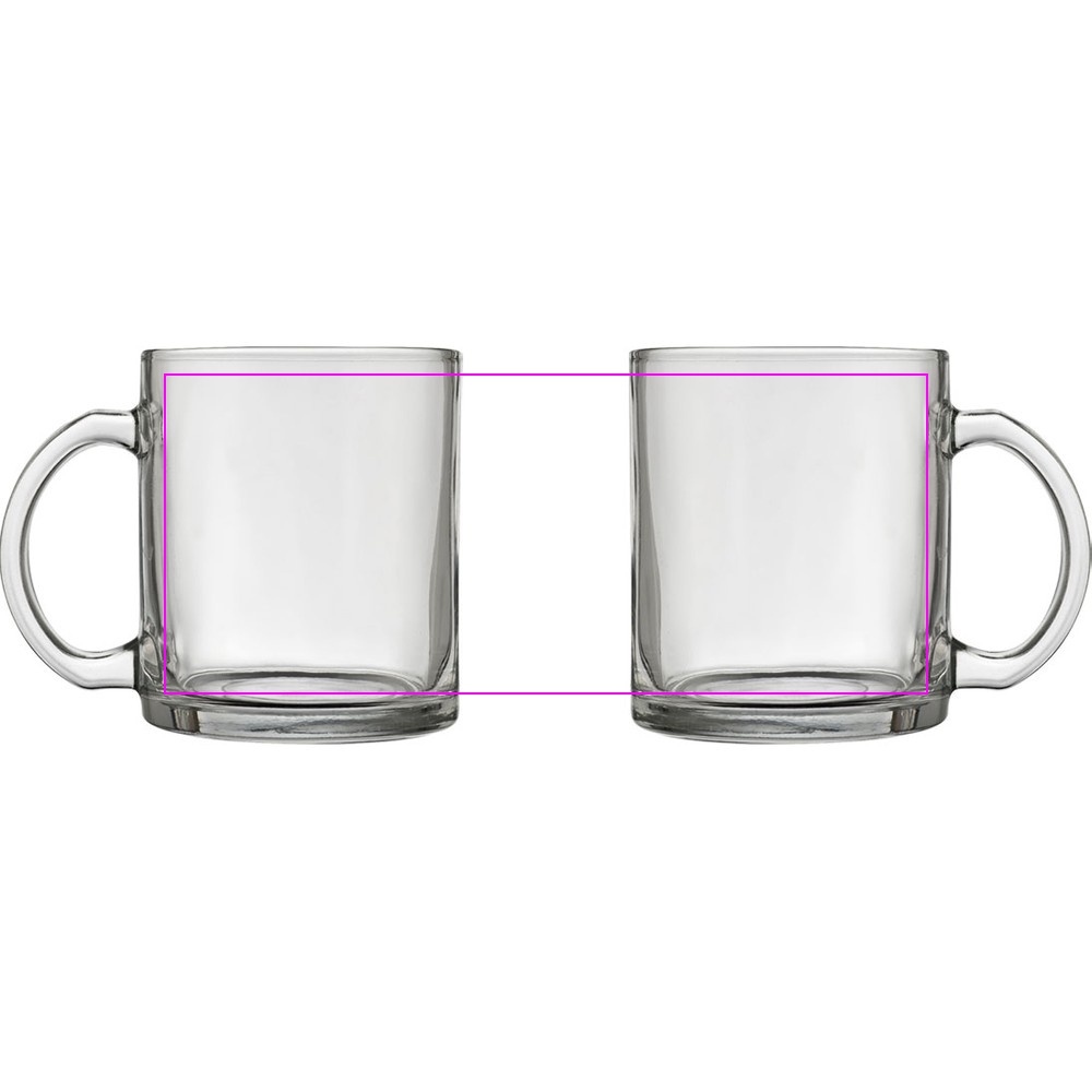 Glass mug for sublimation BARBARA 350 ml