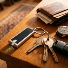 Plastic keyring AGUSTIN