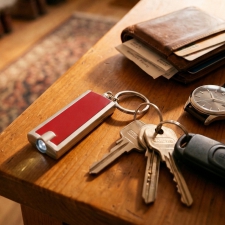 Plastic keyring AGUSTIN