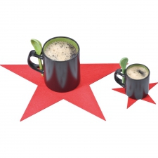 Set of felt star coasters CATERINA