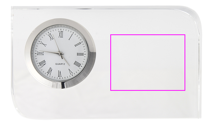 Glass block with clock GERALD