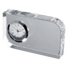 Glass block with clock GERALD