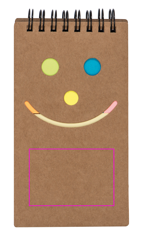 Notebook squared with sticky notes markers MANLIO