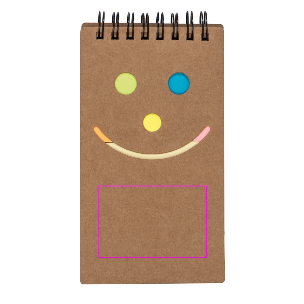 Notebook squared with sticky notes markers MANLIO