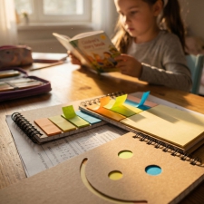 Notebook squared with sticky notes markers MANLIO