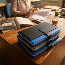 Notebook A5 lined with business card holder MARTIN
