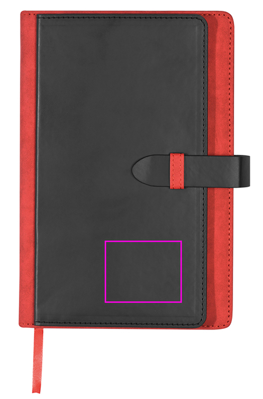 Notebook A5 lined with business card holder MARTIN