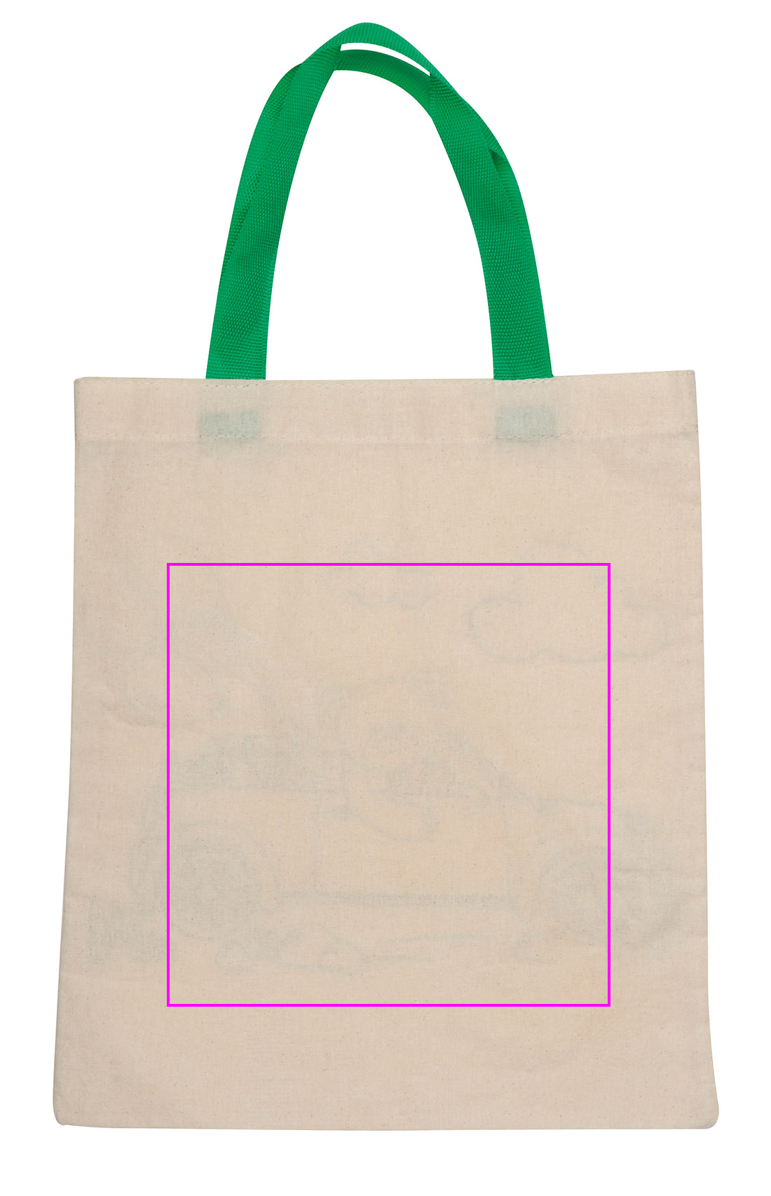 Cotton colouring bag with crayons OLIVE
