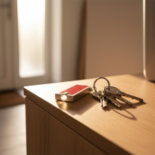 Plastic keyring AGUSTIN