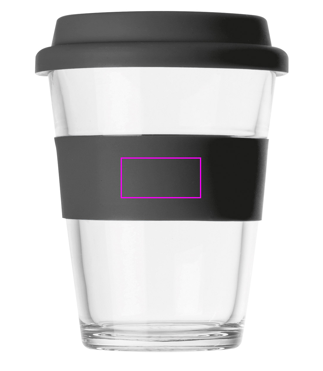 Glass mug with lid 300 ml AMANDA