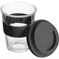 Glass mug with lid 300 ml AMANDA