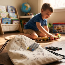 Coloring bag with crayons THEA