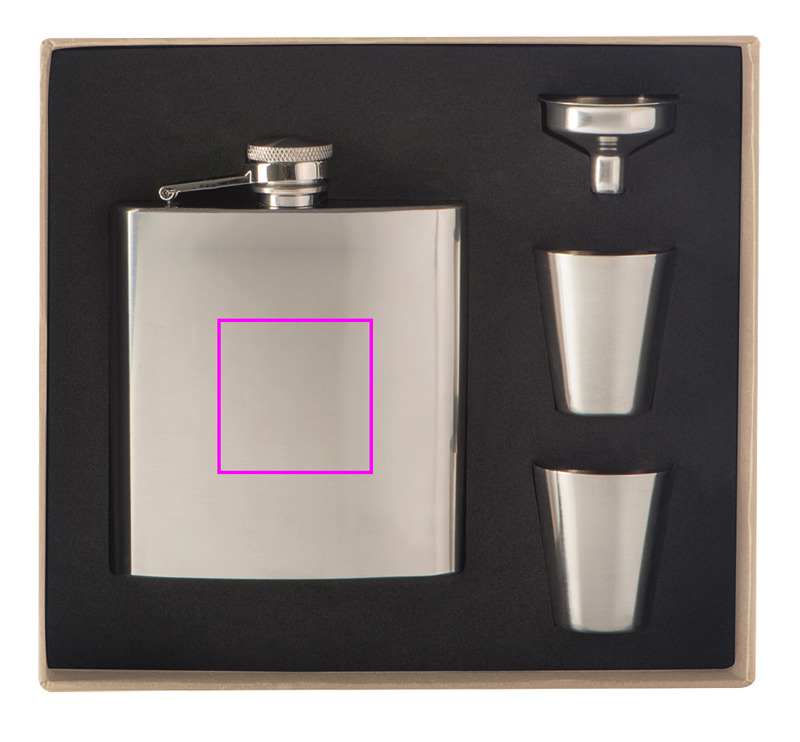 Hip flask 178 ml with 2 shot glasses FAITH