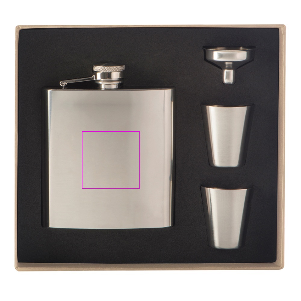 Hip flask 178 ml with 2 shot glasses FAITH