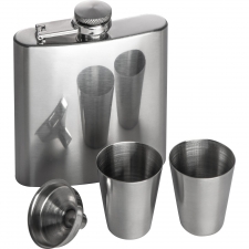 Hip flask 178 ml with 2 shot glasses FAITH