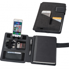 A5 folder with lined notebook and 4000 mAh power bank FABIOLA