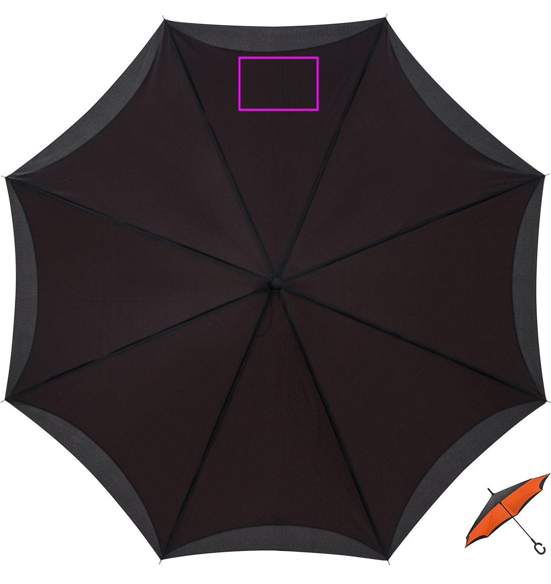 Manual reverse umbrella ø120 cm OLIVIA