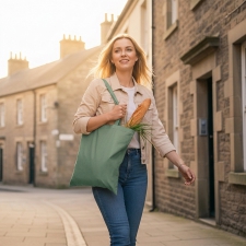 Cotton bag with long handles 140 g/m² LANCE